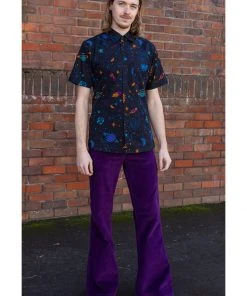 Run And Fly Run & Fly Mens Cosmic Space Shirt Black