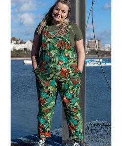 Run And Fly New In Run & Fly Orangutan Dungarees Green