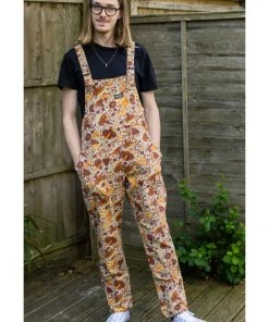 Run And Fly Run & Fly Magic Mushroom 70's Dungarees Grey New In