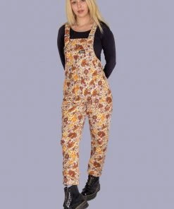 Run And Fly Run & Fly Magic Mushroom 70's Dungarees Grey New In
