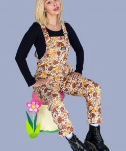 Run And Fly Run & Fly Magic Mushroom 70's Dungarees Grey New In