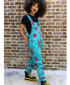 Run And Fly Run & Fly Dragon Twill 70's Dungarees Multi New In