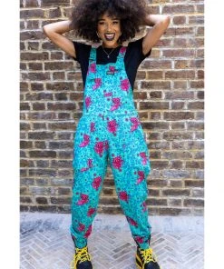 Run And Fly Run & Fly Dragon Twill 70's Dungarees Multi New In