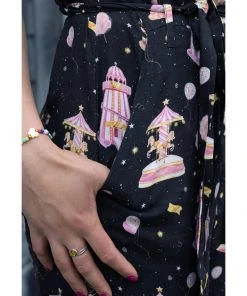 Run And Fly Run & Fly Day At The Fairground Carousel Jumpsuit Black New In