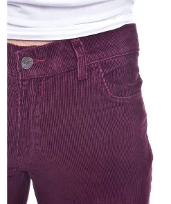 Run And Fly Run & Fly Mens Corduroy 70's Flare Trousers Burgundy New In