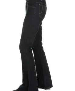 Run And Fly New In Run & Fly Mens Indigo Denim 70's Flared Trousers Blue