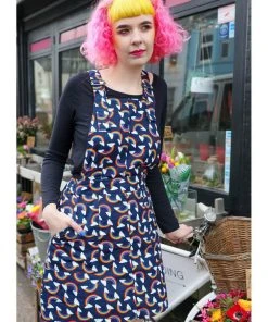 Run And Fly Run & Fly Over The Rainbow Pinafore 60's Dress Multi New In