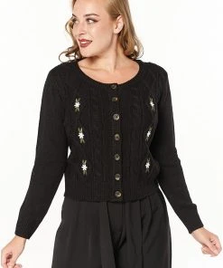 Sheen New In Timeless Lily 40's Cardigan Black