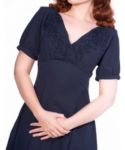 Sheen Yasmina 40's Dress Navy