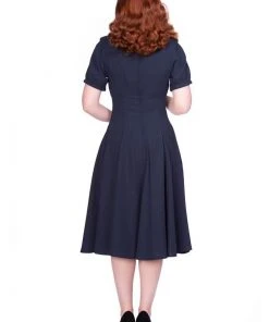 Sheen Yasmina 40's Dress Navy