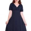 Sheen Yasmina 40's Dress Navy