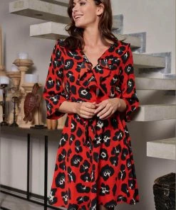 Smashed Lemon Mark My Spots 60's Dress Red Black New In