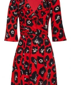 Smashed Lemon Mark My Spots 60's Dress Red Black New In