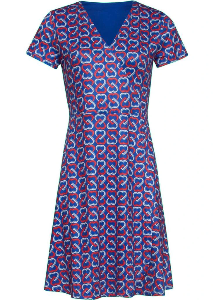 New In Smashed Lemon Power Of Love 60's A-Line Dress Blue Red