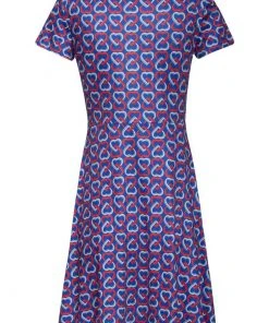 New In Smashed Lemon Power Of Love 60's A-Line Dress Blue Red