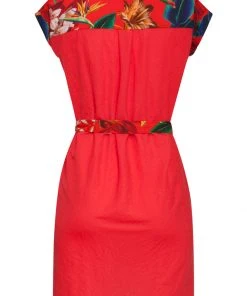 New In Smashed Lemon Tiger Lily 60's Dress Red