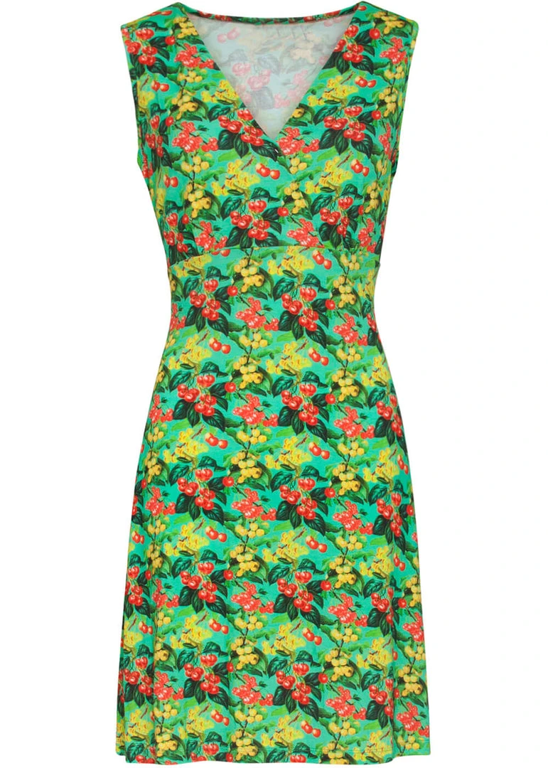 New In Smashed Lemon Merry Berry 60's A-Line Dress Turquoise