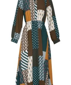 New In Smashed Lemon Sally 70's Midi Dress Multi