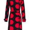 Smashed Lemon Polk My Dot 60's Trenchcoat Jas Black Red