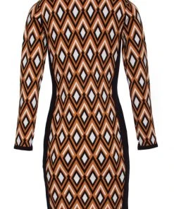 Smashed Lemon Peggy Knitted 60's Pencil Dress Mustard New In