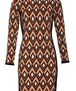 Smashed Lemon Peggy Knitted 60's Pencil Dress Mustard New In