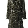 Smashed Lemon Opium Floral 70's Dress Black