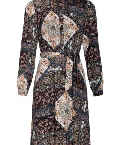 New In Smashed Lemon Paisley Summer 70's Dress Multi