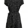Smashed Lemon Sky Is The Limit 70's A-Line Dress Black