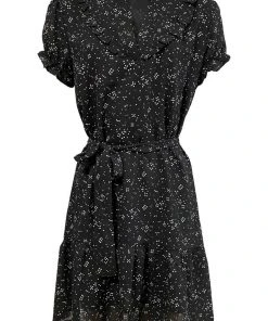 Smashed Lemon Sky Is The Limit 70's A-Line Dress Black