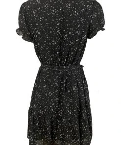 Smashed Lemon Sky Is The Limit 70's A-Line Dress Black
