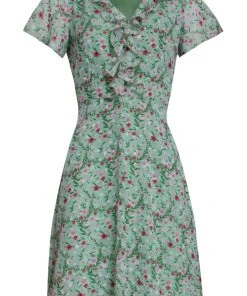 New In Smashed Lemon Dreams Come True 60's A-Line Dress Green