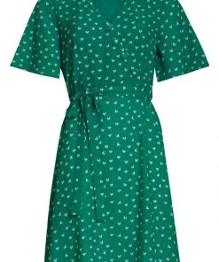 New In Smashed Lemon Sing Your Heart 60's A-Line Dress Green