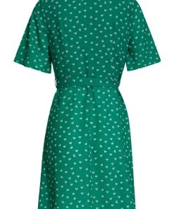 New In Smashed Lemon Sing Your Heart 60's A-Line Dress Green