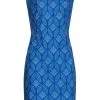 Smashed Lemon Druplet 60's Pencil Dress Blue New In