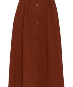 Smashed Lemon Retro Flavour 70's Skirt Cognac Brown New In