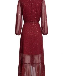 New In Smashed Lemon Festive Feast 70's Maxi Dress Red Black