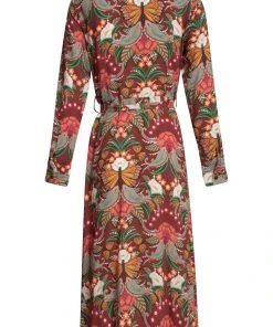 New In Smashed Lemon Butterfly Experience 70's A-Line Dress Multi