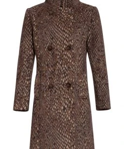 Smashed Lemon Forest Colours 60's Coat Brown New In