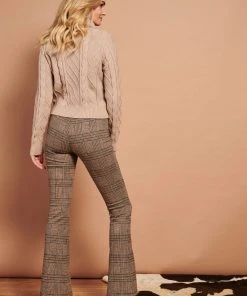 New In Smashed Lemon Model My Houndstooth 60's Trosuers Beige