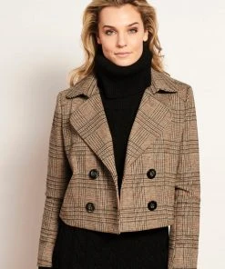 Smashed Lemon Model My Houndstooth 60's Jacket Beige
