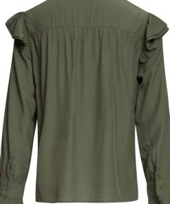 Smashed Lemon Izzy 40's Blouse Army Green