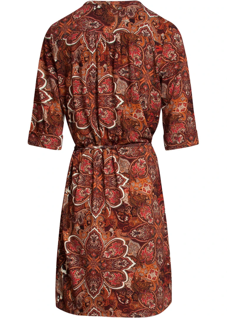 New In Smashed Lemon Inner Peace 60's A-Line Dress Brown