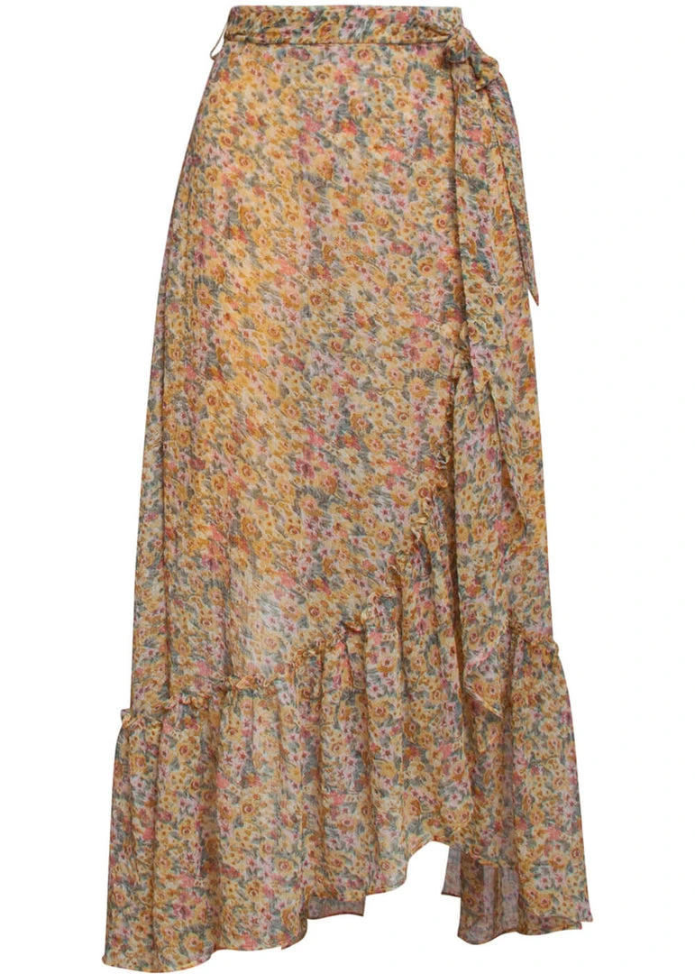 New In Smashed Lemon Flower Fields 60's Skirt Yellow