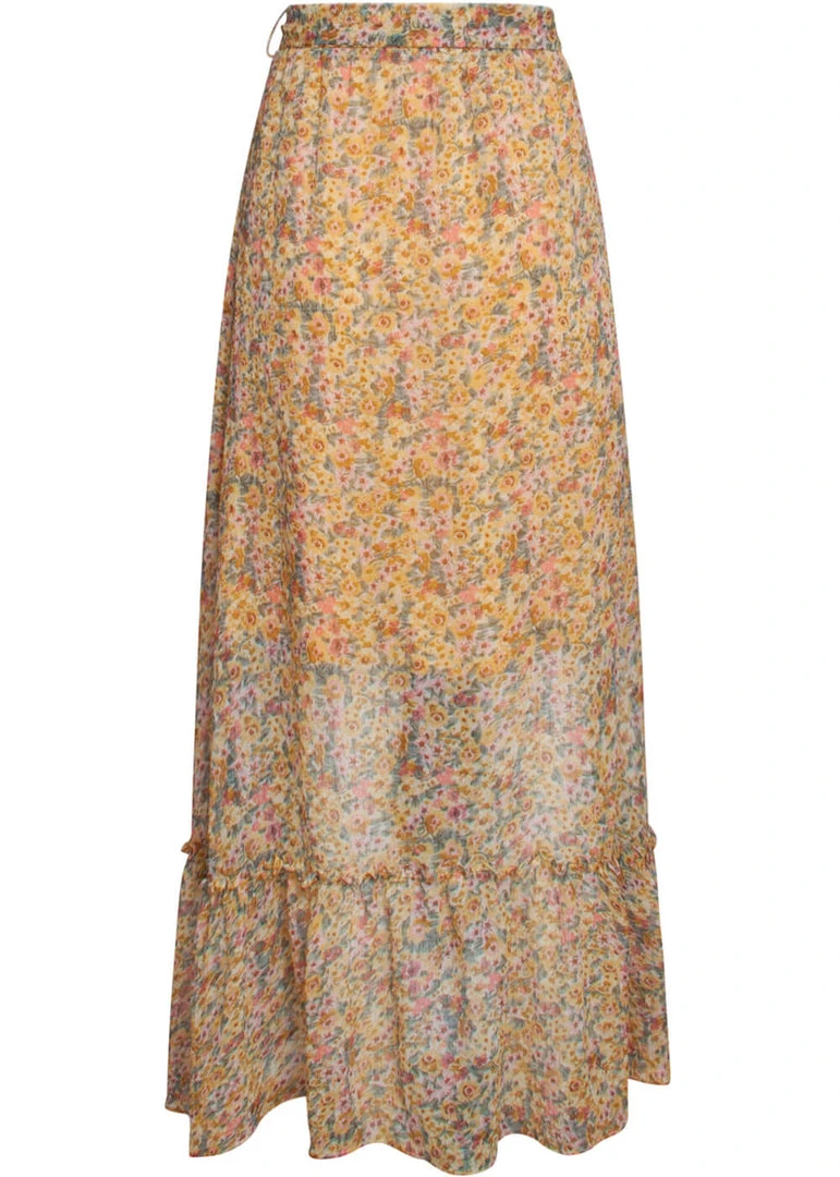 New In Smashed Lemon Flower Fields 60's Skirt Yellow