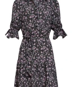 New In Smashed Lemon Storybook 70's Dress Black