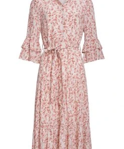 Smashed Lemon Sea Breeze Midi Dress White New In