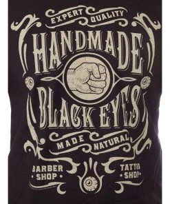 New In Sourpuss Mens Black Eye T-Shirt Black