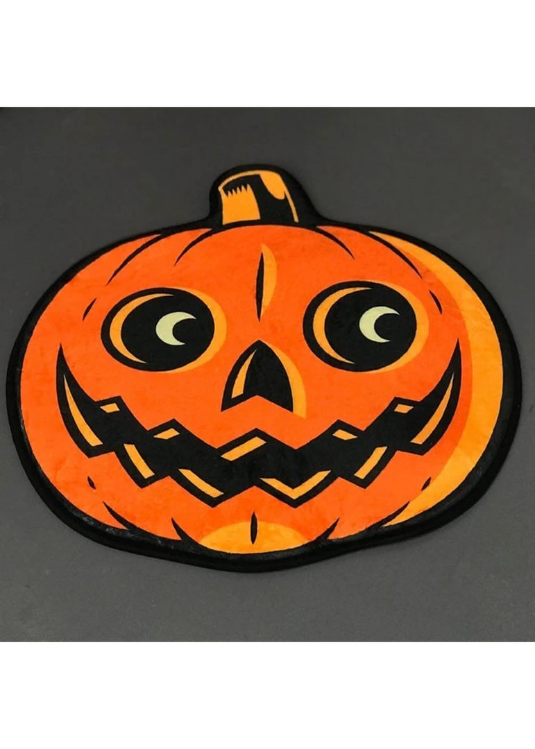 Sourpuss Classic Pumpkin Bathroom Rug Orange