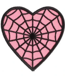 Sourpuss Webbed Heart Patch Pink New In