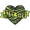 New In Sourpuss Stay Sick Heart Patch Green
